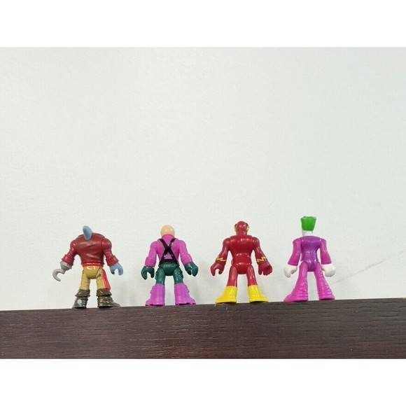 Imaginext Lot Of 4 Mini Figures DC Super Hero & Villains Comics Shark - Picture 2 of 2